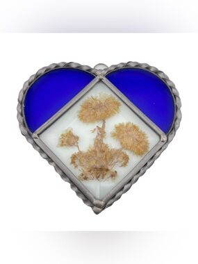 Vintage Pressed Flowers Sun Catcher Stained Glass